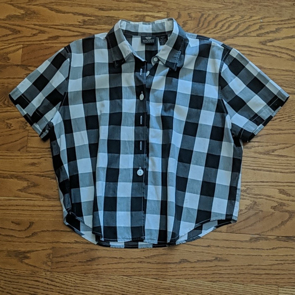 Dockers Black and White Short sleeve blouse